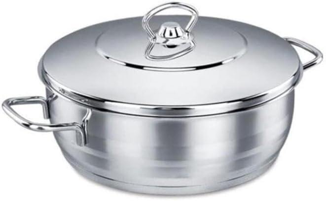 Korkmaz Mega Low Stainless Steel Casserole Pot 32X13 Cm / 10.0 L. | KA1943
