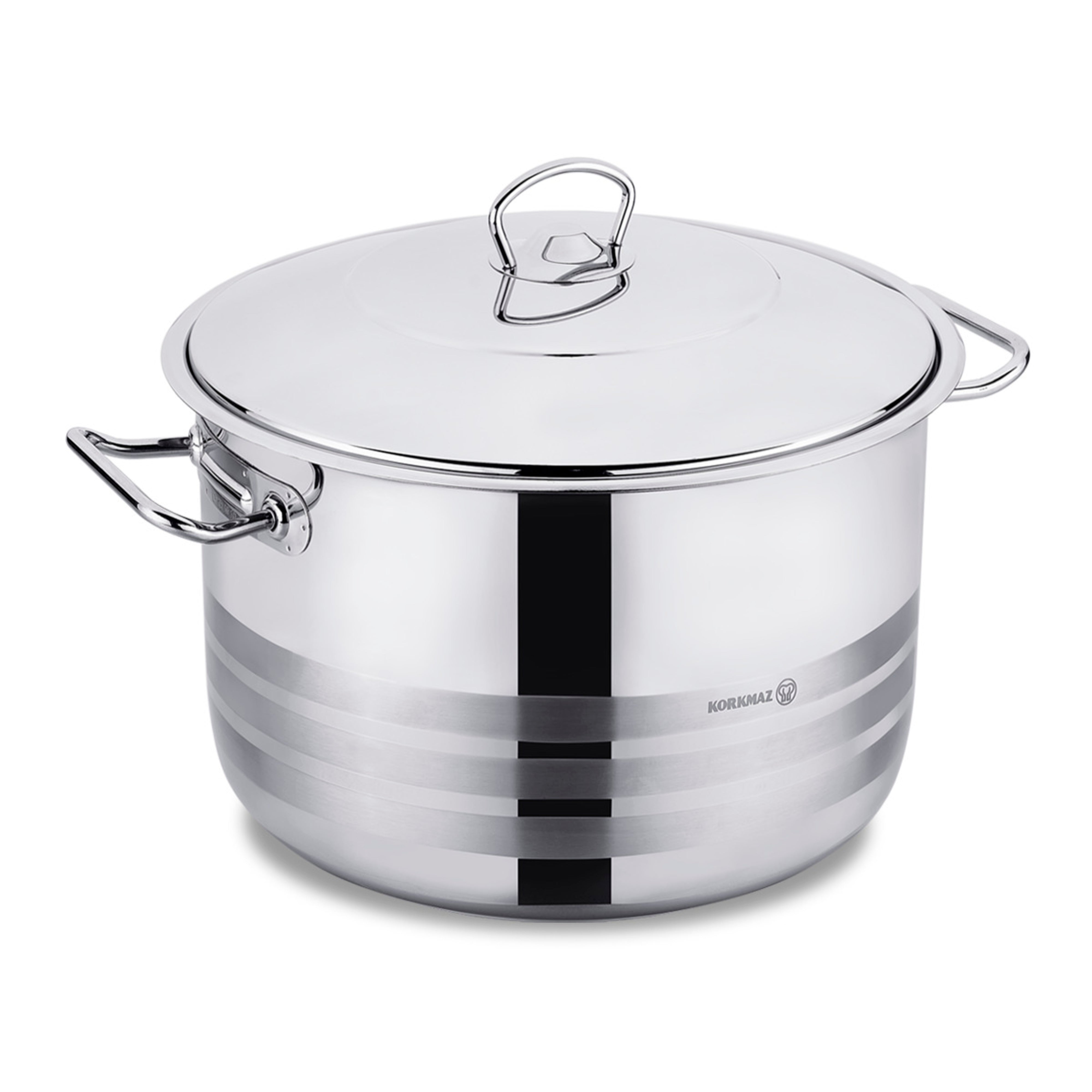 Korkmaz Mega Stainless Steel Casserole Pot 40X26 Cm / 30.0 L. | KA1948