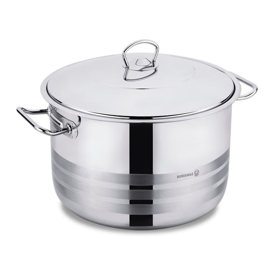 Korkmaz Mega Stainless Steel Casserole Pot 40X26 Cm / 30.0 L. | KA1948
