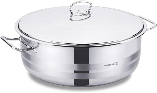 Korkmaz Mega Low Stainless Steel Casserole Pot 50X23 Cm / 45.0 L.
 | KA1951
