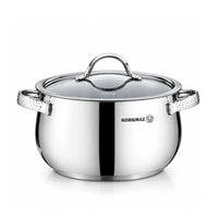 Korkmaz Samara 8-Piece Stainless Steel Cookware Set | Induction Compatible Cookware | KA1964