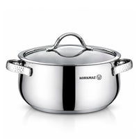 Korkmaz Samara 8-Piece Stainless Steel Cookware Set | Induction Compatible Cookware | KA1964