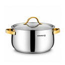 Korkmaz Samara Gold 8-Piece Stainless Steel Cookware Set | Induction Compatible Cookware | KA1964-1