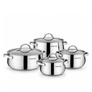 Korkmaz Samara 8-Piece Stainless Steel Cookware Set | Induction Compatible Cookware | KA1964