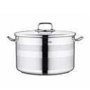 Korkmaz Astra2 Casserole 32x19 cm / 15 L | Induction Compatible Tri-Ply Bottom Satinless Steel Pot | Dishwasher Safe Stock Pot - KA2029
