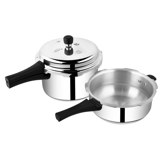 Prestige Popular 5.5 Ltr Aluminium Combi Pressure Cooker | MPP10100
