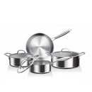 Prestige Tri Ply Stainless Steel 7 Pcs Cookware Set | Induction + all hob suitable | Pots and Pans Set | PR81200
