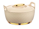 Asian Majestic Gold Casserole Dlx 3500 Ml-Beige | Super PU Insulation Hot Pot with Stainless Steel Inner Casing | Dishwasher Safe | Serving Dishes with Lids | Hot Food Storage Container & Warmers