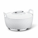 Asian Majestic Gold Casserole Dlx 3500 Ml-White | Super PU Insulation Hot Pot with Stainless Steel Inner Casing | Dishwasher Safe | Serving Dishes with Lids | Hot Food Storage Container & Warmers