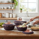 Asian Globus Casserole Dlx Set 3(Super)(1600+2500+3500) | Super PU Insulation Hot Pot with Stainless Steel Inner Casing | Serving Dishes with Lids | Hot Food Storage Container & Warmers