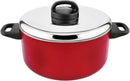 Prestige Classique Non-Stick Casserole 28 cm | 3X Ultra Tough Cooking Pot with Stainless Steel Lid | Red - PR15916