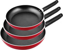 Prestige Aluminum Non- Stick 3Pcs Fry Pan Set | Induction Compatible Frying Pan | PR21784 - Red