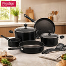 Prestige 9 Pcs Value Pack Cookware Set | Non-stick Pots and Pans Set | Cooking Set with Frying Pans, Saucepans, Saute Pan - PR22482