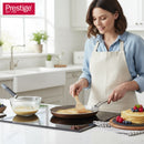 Prestige Ultra Non Stick Flat Tawa 29cm with Complimentary Pan Holder | Induction-Based Tawa for Roti and Dosa | Triple Layered Non-Stick Coated Tawa | PR22610