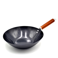 Prestige Nonstick Wok Pan 30Cm | Stir Fring Pan with wooden Handle | Black - PR42252