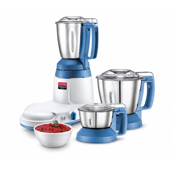 Prestige Emerald Prime Mixer Grinder 1800W Max (3 Jars) - Blue | PR43193