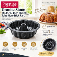 Prestige Granite Stone 26Cm/10-Inch Fluted Tube Non-Stick Pan | PR48761