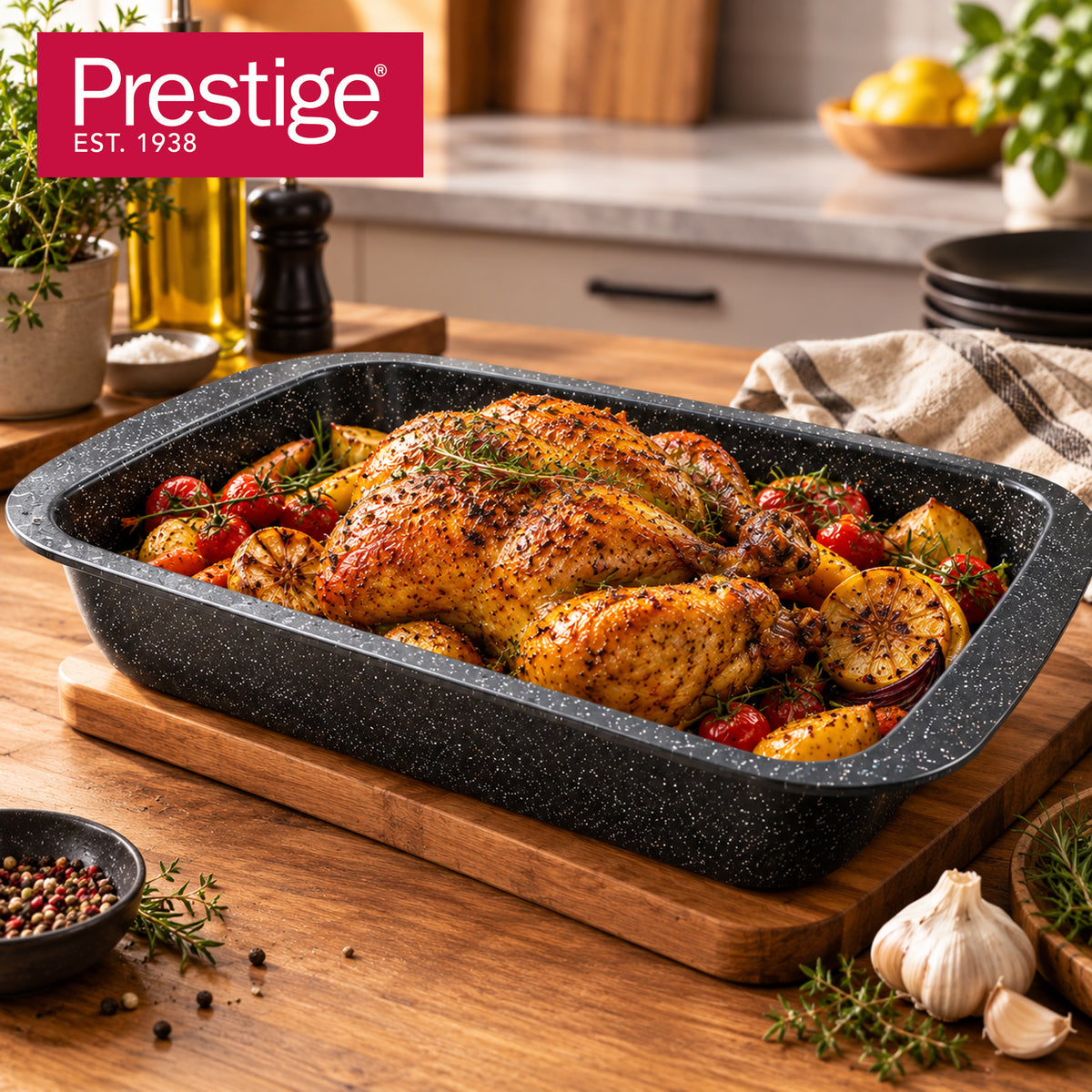Prestige Granite Stone Large Oven Roaster | PR48766