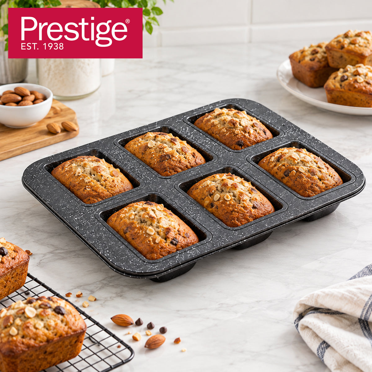 Prestige Granite 6 Cup Mini Loaf Pan | PR48776