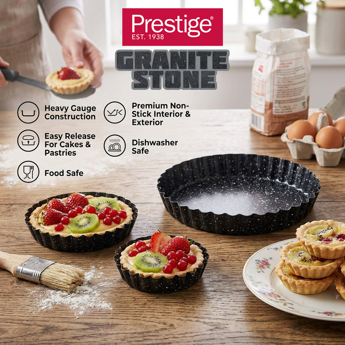 Prestige Granite 3Pc Tart Set | PR48787
