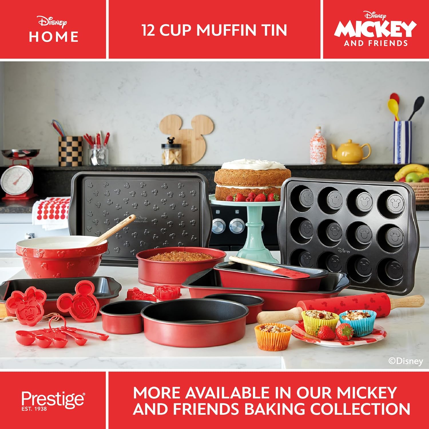 Prestige X Disney Bakeware Muffin Tin 12 Cup | PR48799