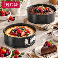 Prestige Granite 2Pcs Bakeware Set (20Cm Springform Cake Tin & 26Cm Loose Round Cake Tin) | PR49077