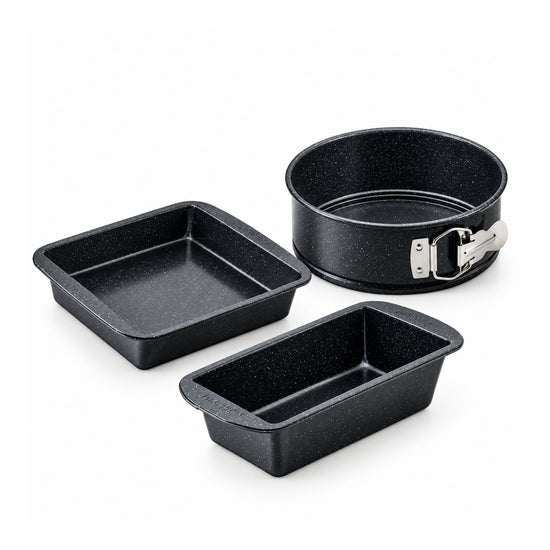 Prestige Granite 3Pcs Bakeware Set (23Cm Sq Cake Tin & 23Cm Loaf Tin / 18Cm Springform Cake Tin) | PR49078