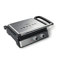Prestige 2200W electric press grill and griddle PR50351 with granite non-stick plates and stainless steel body