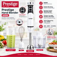 Prestige Hand Blender 600W Set  | Chopper & Whisk | PR54945