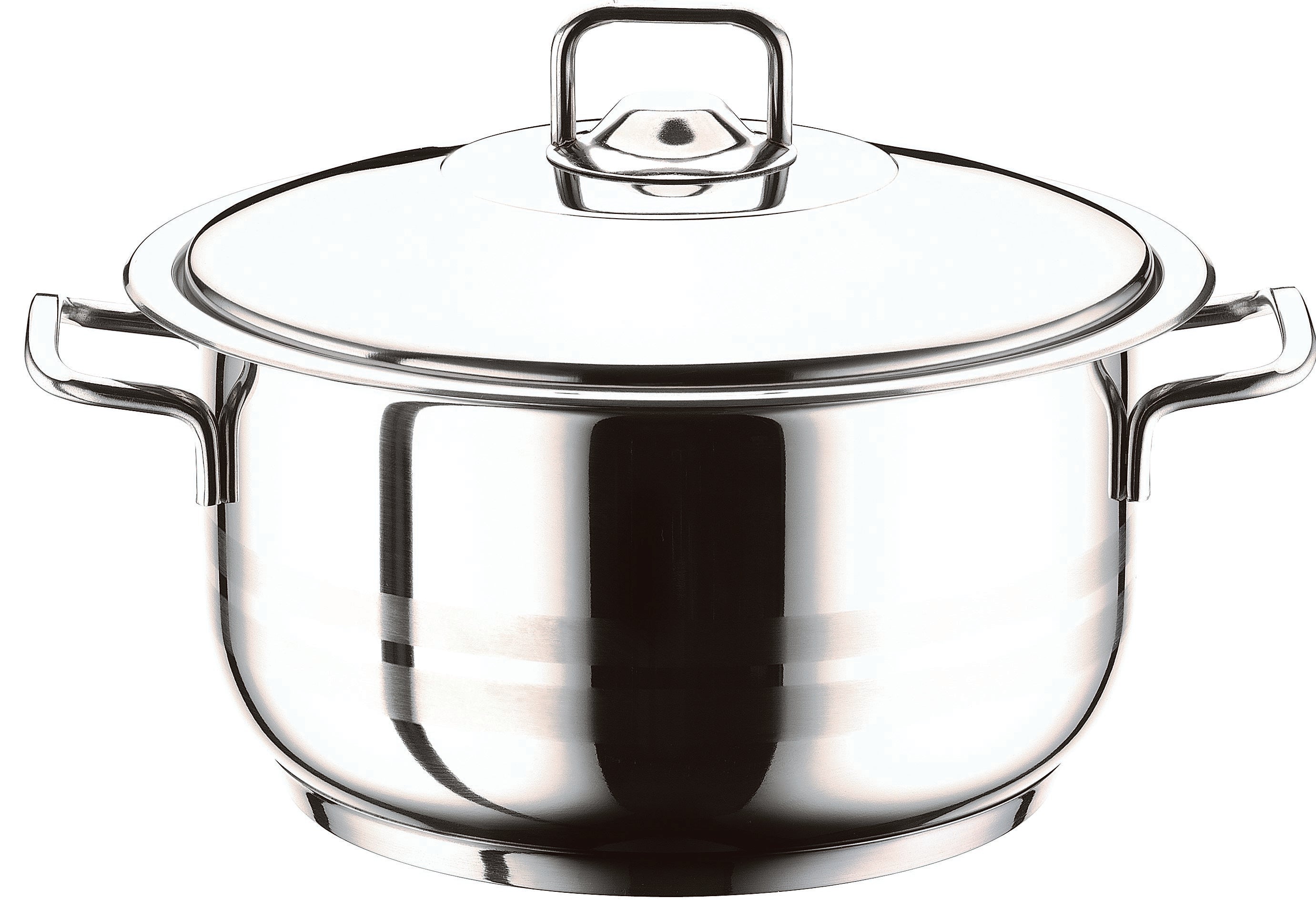 Prestige Infinity Stainless Steel Casserole with Glass Lid 28cm / 11 Ltr | Induction Compatible Covered Stockpot | Soup Pots | Silver - PR77379