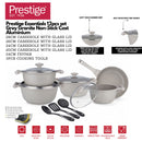 Prestige Essentials 12-Piece Grey Granite Cookware Set | Non-Stick Pots and Pans Set | Induction Compatible Cooking Set | PR80978