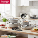 Prestige Essentials 12-Piece Grey Granite Cookware Set | Non-Stick Pots and Pans Set | Induction Compatible Cooking Set | PR80978