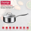Prestige Infinity Tri Ply Stainless Steel 16cm Saucepan With Lid | Induction + all hob suitable | PR81186