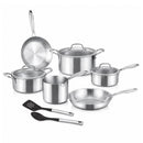 Prestige Tri Ply Stainless Steel 11 Pcs Cooking Set | Induction + all hob suitable | Pots and Pans Set | PR81202