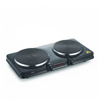 Prestige 2500W Ceramic Double Hotplate Rust Proof Body With Dual Temperature Controls |  PR81405 - Black