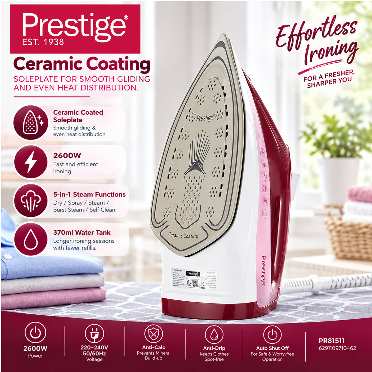 Prestige Steam Iron Full Function With Water Spray | PR81511