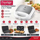 Prestige 3-in-1 Sandwich Maker | Grill & Waffle Maker 750W | PR81521
