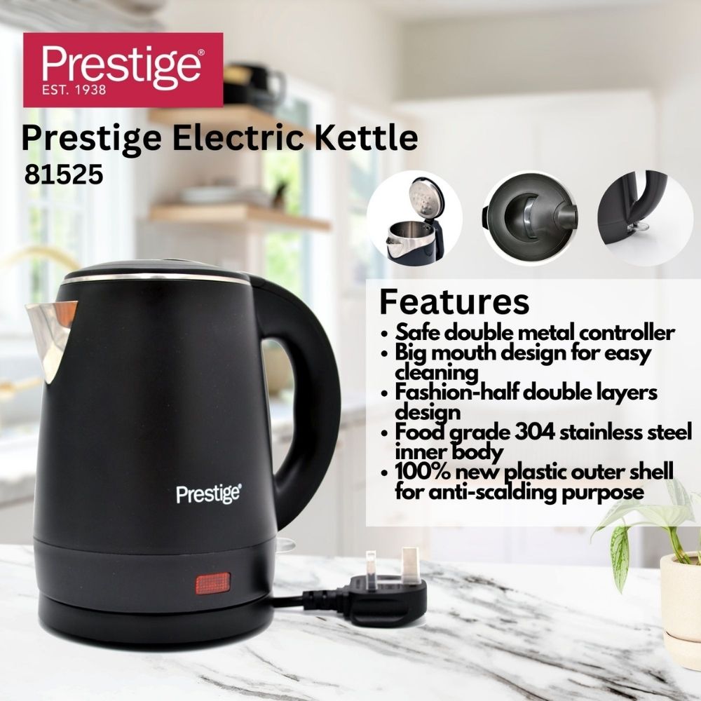 Prestige 1.2 Litre Double-Layer Insulated Stainless Steel Electric Kettle | PR81525