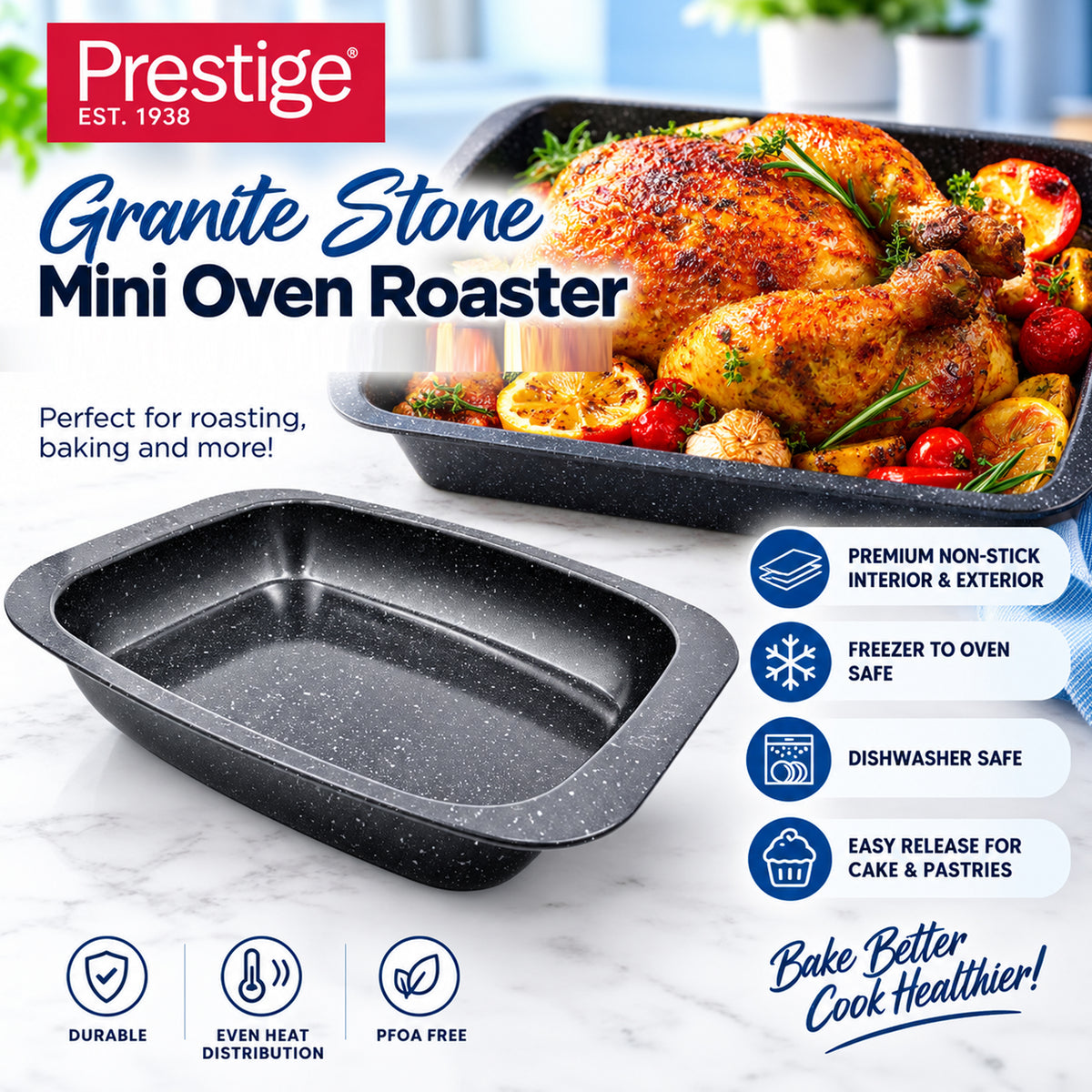 Prestige Granite Stone Mini Oven Roaster | PR48763