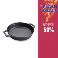 Prestige Cast Iron Pre-Seasoned Dual Handle Fry Pan 24 cm | PR48887