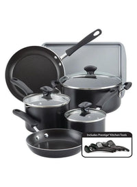 Farberware Cookstart Diamond Max Nonstick Cookware Set 15 Pcs - Blk