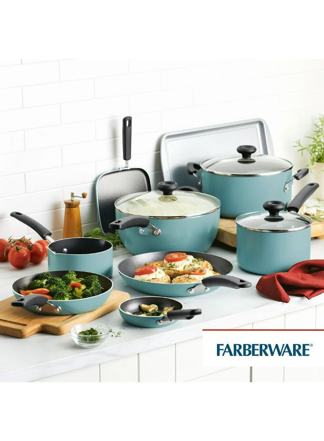 Farberware Pots and Pans Set 20-Pcs Set Aqua