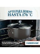 Farberware Cookstart Diamond Max Nonstick Cookware Set 15 Pcs - PEWTER