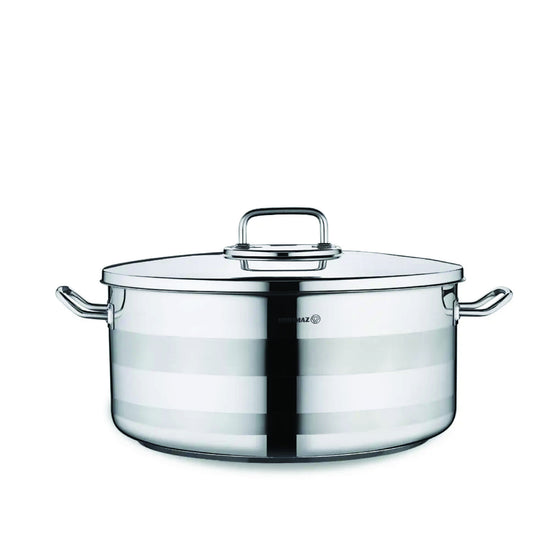 Korkmaz Astra2 Casserole 40x25 cm / 31 L | Induction Compatible Tri-Ply Bottom Pot for Cooking | Turkish Stainless Steel Cookware - KA2031
