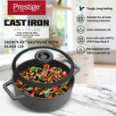 Prestige Cast Iron Pre-Seasoned Casserole 24 CM | PR48897