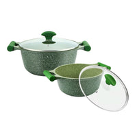 Prestige Essentials 9pcs Pots and Pans Set | Nonstick Cookware Sets | Granite Pots Set | Kitchen Induction Pots and Pans Cooking Sets | Pan Sets for Cooking | Green - PR80990
