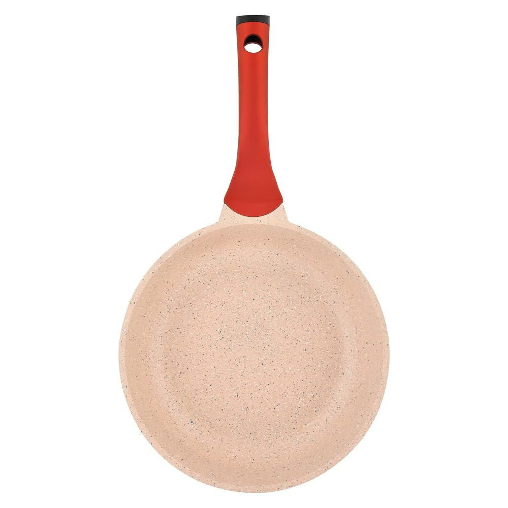 Prestige Essentials 9pcs Pots and Pans Set | Nonstick Cookware Sets | Granite Pots Set | Kitchen Induction Pots and Pans Cooking Sets | Pan Sets for Cooking | Pink - PR80991