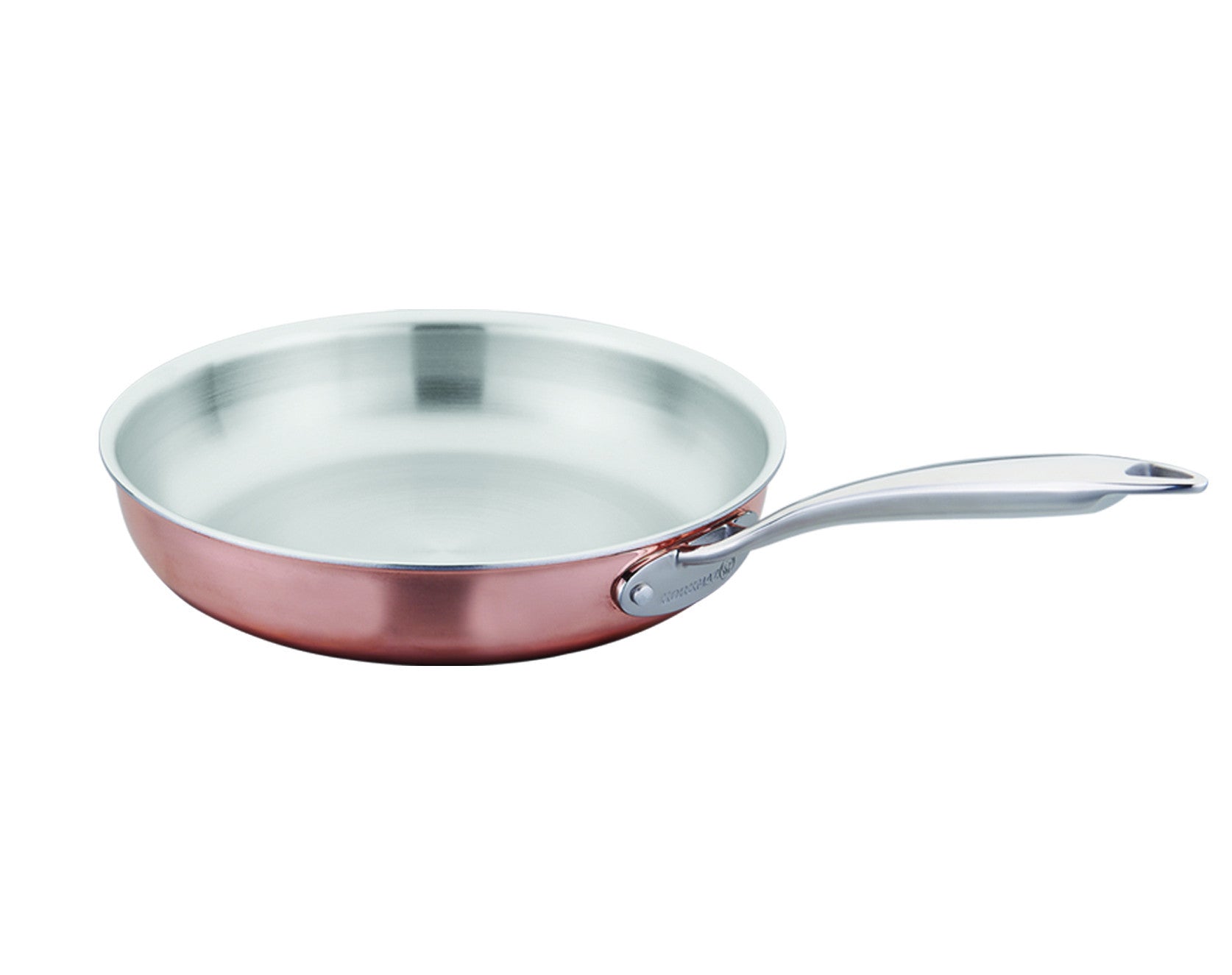 Korkmaz Divani Frypan 24X5.5 Cm / 2.2 L | Induction Compatible Tri-Ply Bottom Stainless Steel Frying Pan | KA2696