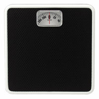 Taylor Analog Scales for Body Weight, Rotating Dial, 300 LB Capacity, Black Textured Mat with Durable Metal Platform, Easy to Clean, 10.0 x 10.0 Inches, Black