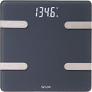 Taylor Bluetooth Smart Body Composition Scale for Body Weight, Body Fat, Water, Muscle and Bone Mass, Weight Tracking, and BMI with Smartphone App, 400 lbs - Charcoal